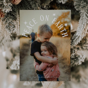 Cartão De Festividades Foto de Natal da Peace On Earth Arch
