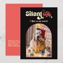 Foto de Natal de Cachorro Pet Retro Divertida Pop 
