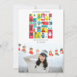 Cartão De Festividades Foto de Natal de Calendário Avançado Personalizado<br><div class="desc">Uma ilustração de Natal adorável,  pintada por Sanja Vrekic. A ideia do advento de Natal é única,  simples,  mas colorida e bonita. Os produtos correspondentes podem ser encontrados no Calendário Avançado.</div>