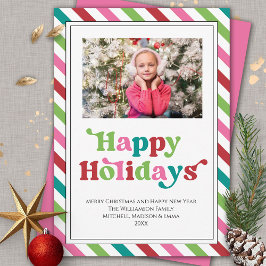 Cartão De Festividades Foto de Natal de Férias Feliz, Férias Brilhantes