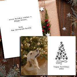Cartão De Festividades Foto de Natal de Imagem de Cachorro Engraçado Pers