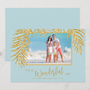 Cartão De Festividades Foto de Natal de Palmeiras Tropicais