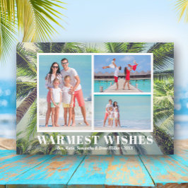 Cartão De Festividades Foto de Natal de Palmeiras Tropicais