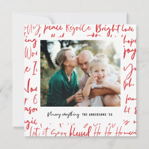 Cartão De Festividades Foto de natal de tipografia gráfica em negrito mod