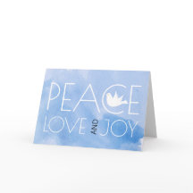 Foto de Natal do amor pela paz e alegria azul-aqua