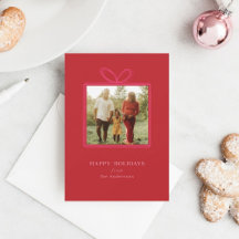 Foto de Natal do Arco Vermelho Elegante "Felizes F