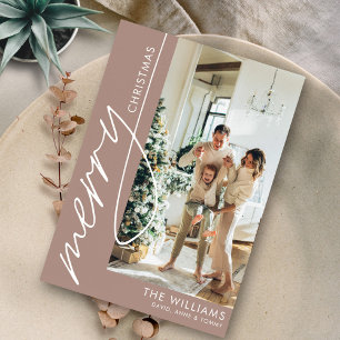 Cartão De Festividades Foto de Natal do Modern Boho