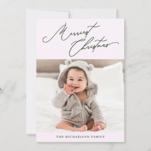 Cartão De Festividades Foto de Natal do Púrpura Botânica de inverno