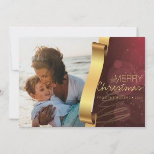 Cartão De Festividades Foto de Natal Editável