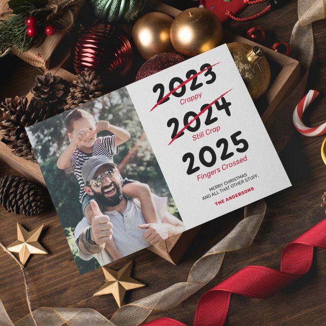 Cartão De Festividades Foto de Natal engraçada (Criador carregado)