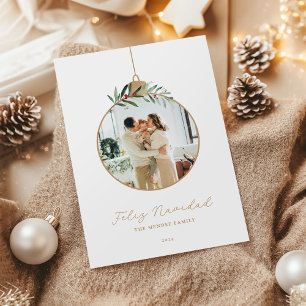 Cartão De Festividades Foto de Natal Espanhol Feliz Navidad