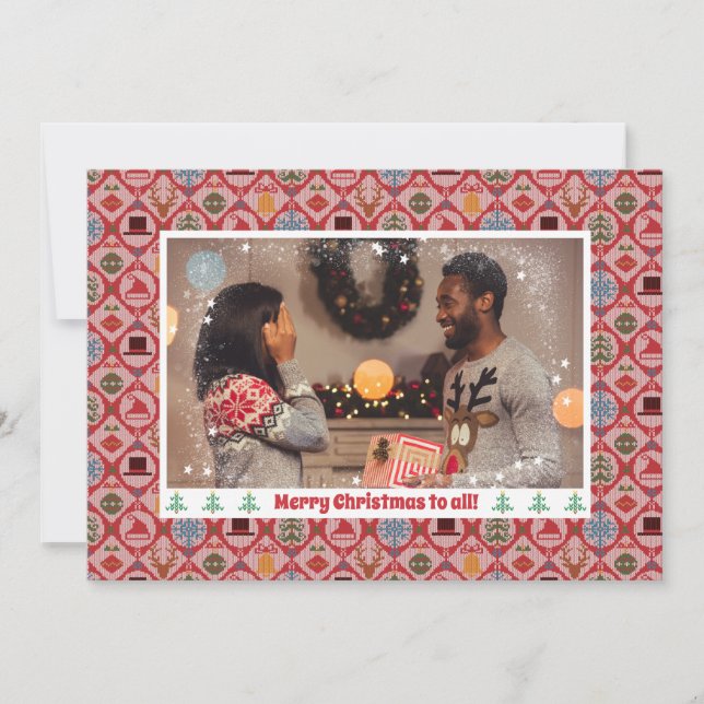 Cartão De Festividades Foto de Natal Feia (Frente)