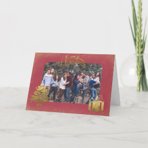 Cartão De Festividades Foto de Natal Feliz da nossa Família para você
