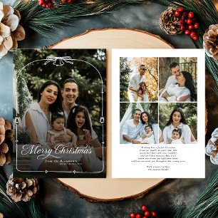 Cartão De Festividades Foto de Natal feliz do Arco moderno