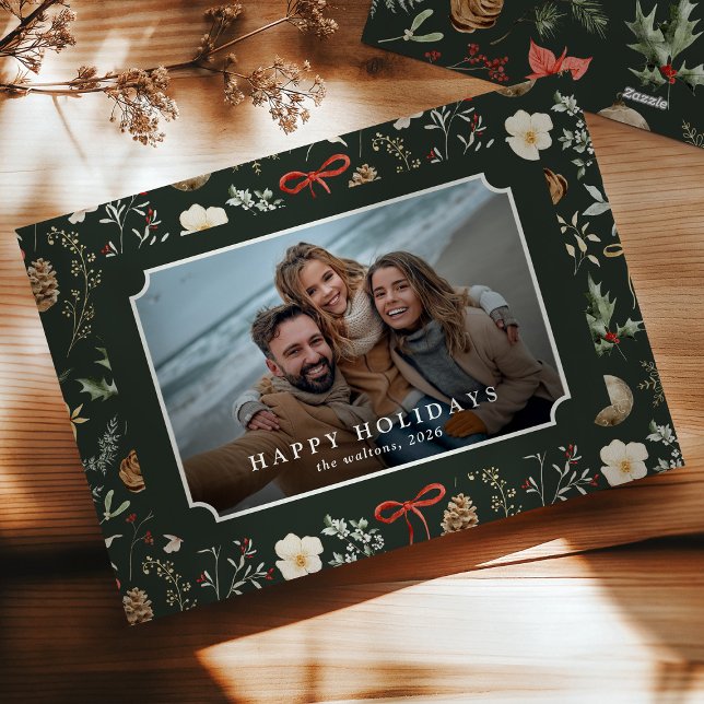 Cartão De Festividades Foto de Natal Festivo do Botânico de inverno (Criador carregado)