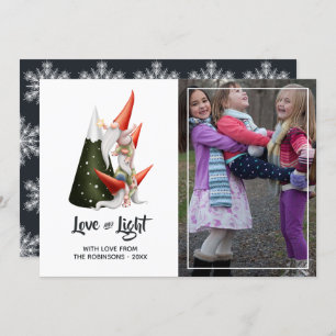Cartão De Festividades Foto de Natal Gnomo