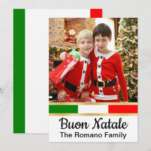 Cartão De Festividades Foto de Natal Italiano Buon Natale
