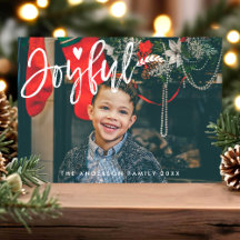 Foto de Natal Joyful Modern Script Typografia