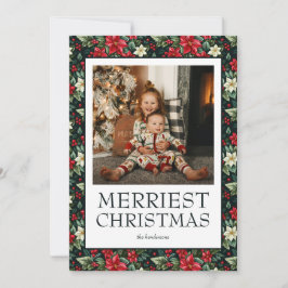 Cartão De Festividades Foto de Natal Mais Alegre