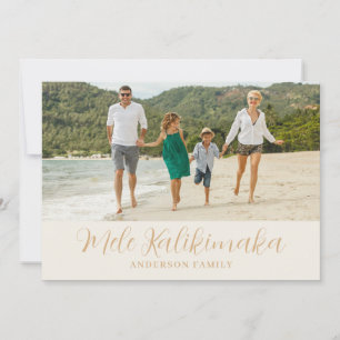 Cartão De Festividades Foto de Natal Mele Kalikimaka havaiano
