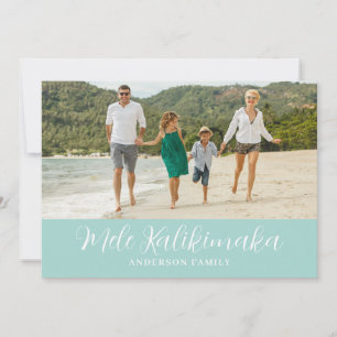 Cartão De Festividades Foto de Natal Mele Kalikimaka havaiano