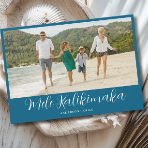 Cartão De Festividades Foto de Natal Mele Kalikimaka Havaiano