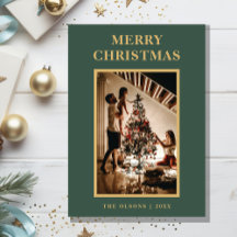 Foto de Natal Mínima Clássica Verde