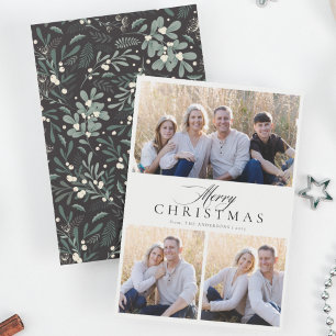 Cartão De Festividades Foto de Natal Mínimo 3