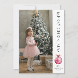 Cartão De Festividades Foto de Natal Moderno Clássica