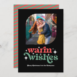 Cartão De Festividades Foto de Natal Moderno do Classic Colorways