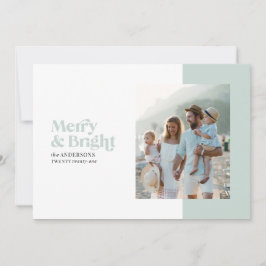Cartão De Festividades Foto de Natal moderno minimamente ousada