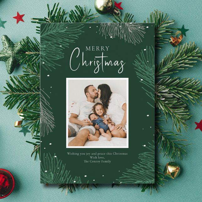 Cartão De Festividades Foto de Natal Moderno para Feliz Botânico (Criador carregado)