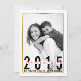 Cartão De Festividades Foto de Natal moderno sobre Férias Felizes