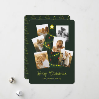 Cartão De Festividades Foto de Natal na Árvore de Natal