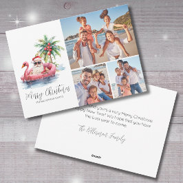 Cartão De Festividades Foto de Natal na Praia Tropical
