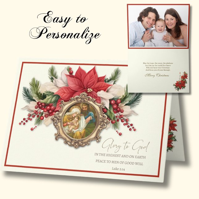 Cartão De Festividades Foto de Natal Natividade Jesus Mary Joseph (Criador carregado)