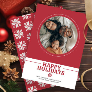 Cartão De Festividades Foto de Natal nórdico escandinavo personalizada