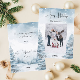 Cartão De Festividades Foto de Natal Paisagem de inverno