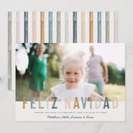Cartão De Festividades Foto de Natal para a tipografia moderna Feliz Navi