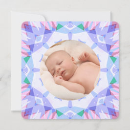 Cartão De Festividades Foto de Natal Personalizada de Pastéis Bonito Suav