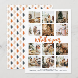 Cartão De Festividades Foto de Natal Personalizada do Ano