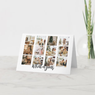 Cartão De Festividades Foto de Natal Personalizada Que Ano