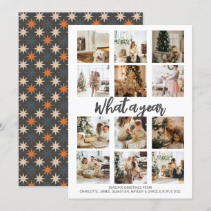 Cartão De Festividades Foto de Natal Personalizada Que Ano