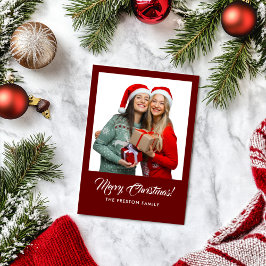 Cartão De Festividades Foto de Natal Red Felry