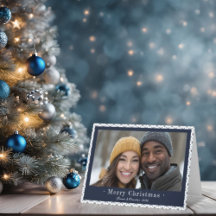 Foto de Natal Simples Blue Snowflake