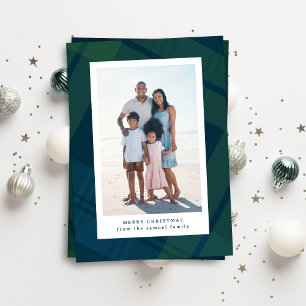 Cartão De Festividades Foto de Natal simples vertical xadrez clássico