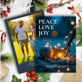 Cartão De Festividades Foto de Natal Tranquil Snowy Night Golf