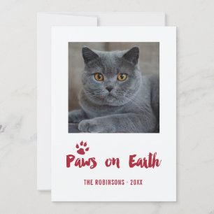 Cartão De Festividades Foto de Natal Trendy Pet