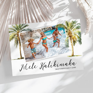 Cartão De Festividades Foto de Natal Tropical Mele Kalikimaka