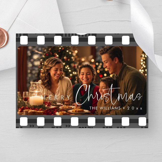 Cartão De Festividades Foto de Natal Única Personalizada (Personalized Unique Christmas Photo Holiday Card)